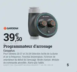 Espace emeraude Programmateur d'arrosage offre