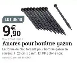 Espace emeraude Ancres pour bordure gazon offre