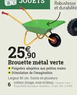 Espace emeraude Brouette métal verte offre