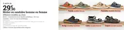 Espace emeraude Mules ou sandales homme ou femme offre