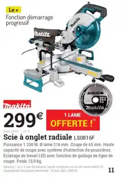Espace emeraude Scie à onglet radiale offre