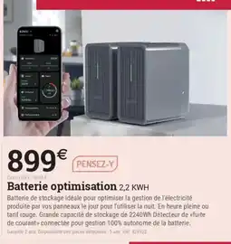 Espace emeraude Batterie optimisation offre