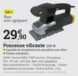 Espace emeraude Ponceuse vibrante offre