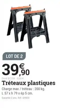 Espace emeraude Tréteaux plastiques offre