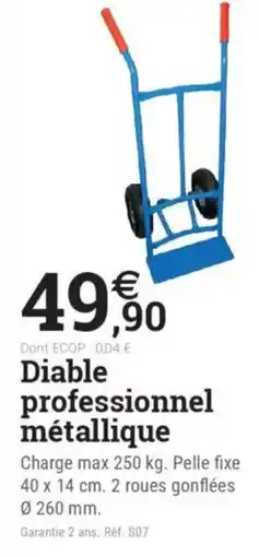 Espace emeraude Diable professionnel métallique offre