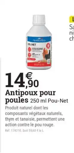 Espace emeraude Antipoux pour poules offre