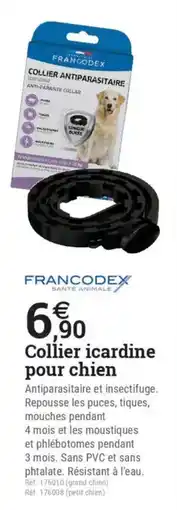 Espace emeraude Collier icardine pour chien offre