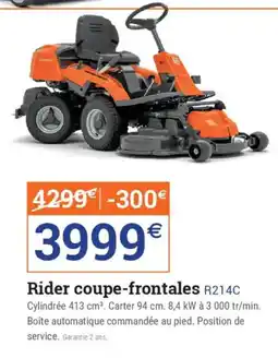 Espace emeraude Rider coupe-frontales r214c offre