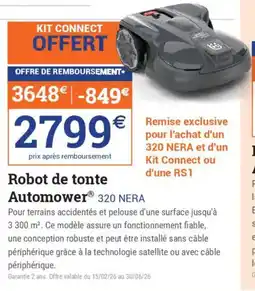 Espace emeraude Robot de tonte automower 320 nera offre