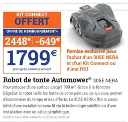 Espace emeraude Robot de tonte automower 305e nera offre