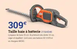 Espace emeraude Taille haie à batterie 2151hd45 offre