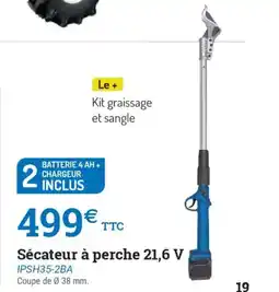 Espace emeraude Sécateur à perche 21,6 v offre