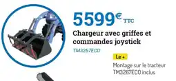 Espace emeraude Chargeur avec griffes et commandes joystick offre