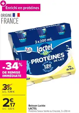 Carrefour Market Boisson lactée lactel offre