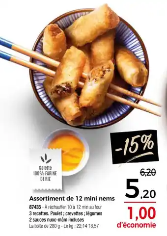 Assortiment de 12 mini nems