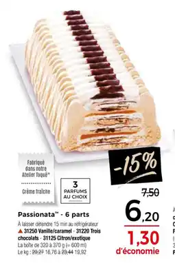 Thiriet Passionata 6 parts offre