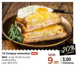 Thiriet 10 croque-monsieur agemo offre