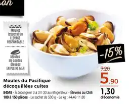 Thiriet Moules du pacifique décoquillées cuites offre