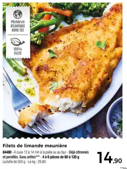 Thiriet Filets de limande meunière offre