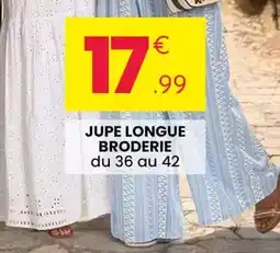 Stokomani Jupe longue broderie offre