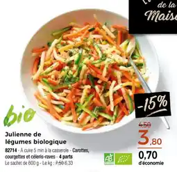 Thiriet Julienne de légumes biologique offre