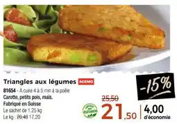 Thiriet Triangles aux légumes agemo offre