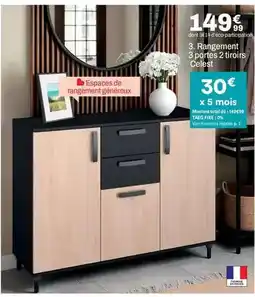 BUT Total - 3 rangement 3 portes 2 tiroirs colès offre