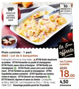 Thiriet Plats cuisinés 1 part offre