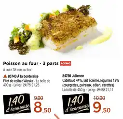 Thiriet Poisson au four 3 parts agemo offre