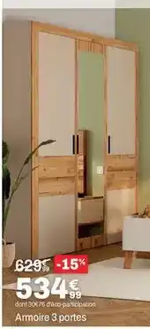 BUT Armoire 3 portes offre
