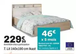 BUT Total - lit 140x190 cm ikast offre
