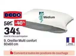 BUT Dodo - oreiller multi confort 60x60 cm offre
