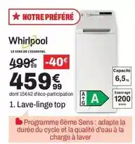 BUT Whirlpool - lave-linge top offre