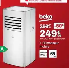 BUT Beko - climatiseur mobile offre