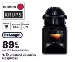BUT Delonghi - expresso à capsules nespresso offre