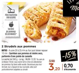 Thiriet 2 strudels aux pommes offre