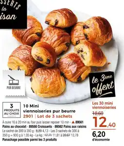 Thiriet 10 mini viennoiseries pur beurre offre