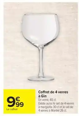 Carrefour Coffret de 4 verres à Gin offre