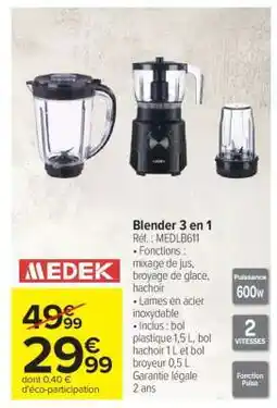 Carrefour Blender 3 en 1 offre