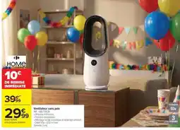 Carrefour Ventilateur sans pale offre