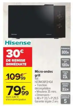 Carrefour Micro-ondes grill offre