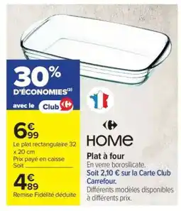 Carrefour Plat à four offre