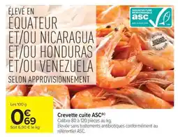 Carrefour Market Crevette cuite ASC offre