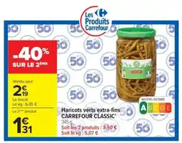 Carrefour Market Haricots verts extra-fins CARREFOUR CLASSIC' offre