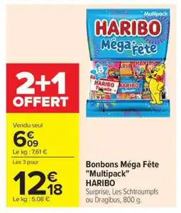 Carrefour Market Bonbons Mega Fête Multipack HARIBO offre