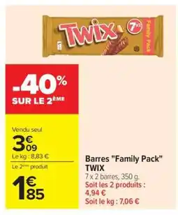 Carrefour Market Barres Family Pack TWIX offre