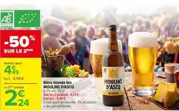 Carrefour Bière blonde bio MOULINS D'ASCQ offre