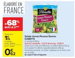 Carrefour Market Salade jeunes pousses douces FLORETTE offre