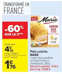 Carrefour Market Plats Cuisinés Marie offre