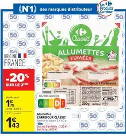 Carrefour Market ALLUMETTES CARREFOUR CLASSIC offre